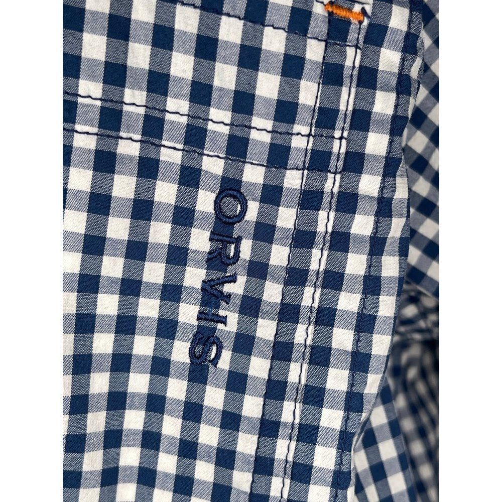 Orvis Active Fit Blue White Plaid Short Sleeve Shirt Size XL - Picture 3 of 12